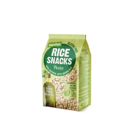 RICE SNACKS – PESTO AND OLIVE OIL 50GR