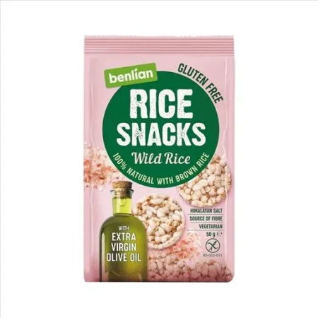 RICE SNACKS – WILD RICE AND OLIVE OIL 50GR